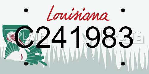 C241983 Louisiana License Plate