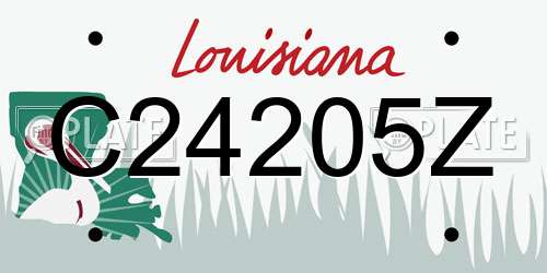 C24205Z Louisiana License Plate