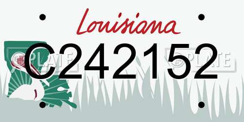 C242152 Louisiana License Plate