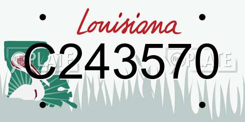 C243570 Louisiana License Plate