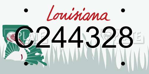 C244328 Louisiana License Plate