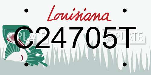 C24705T Louisiana License Plate