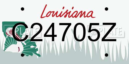 C24705Z Louisiana License Plate
