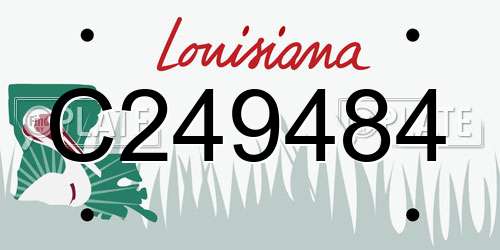 C249484 Louisiana License Plate