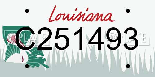 C251493 Louisiana License Plate