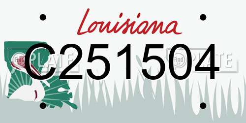 C251504 Louisiana License Plate
