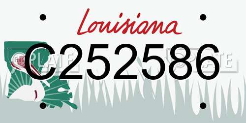 C252586 Louisiana License Plate