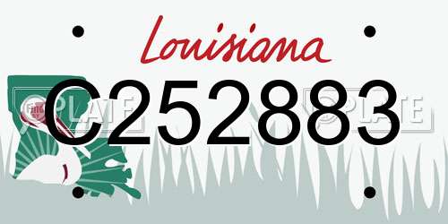 C252883 Louisiana License Plate