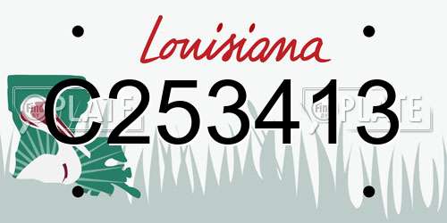 C253413 Louisiana License Plate