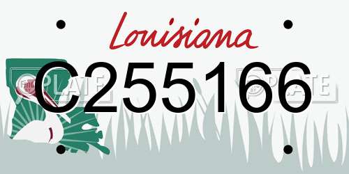 C255166 Louisiana License Plate
