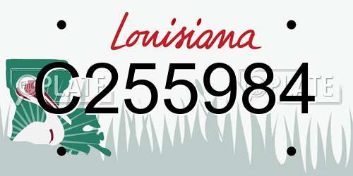 C255984 Louisiana License Plate