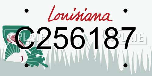 C256187 Louisiana License Plate