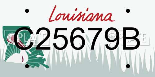 C25679B Louisiana License Plate