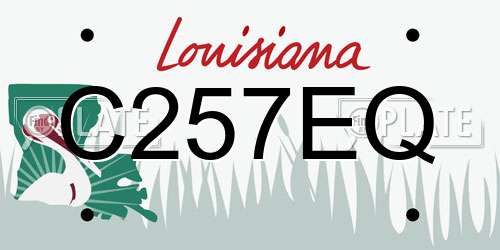 C257EQ Louisiana License Plate