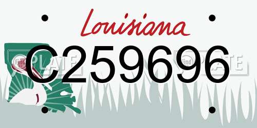 C259696 Louisiana License Plate