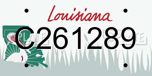 C261289 Louisiana License Plate