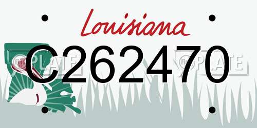 C262470 Louisiana License Plate