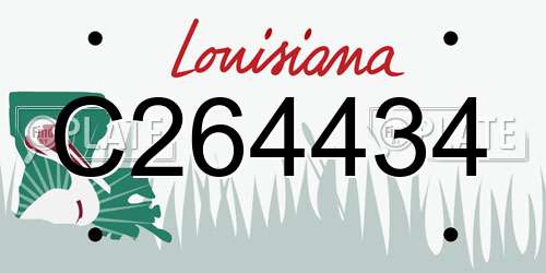 C264434 Louisiana License Plate