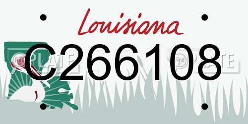 C266108 Louisiana License Plate