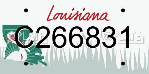 C266831 Louisiana License Plate