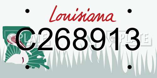 C268913 Louisiana License Plate