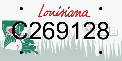 C269128 Louisiana License Plate
