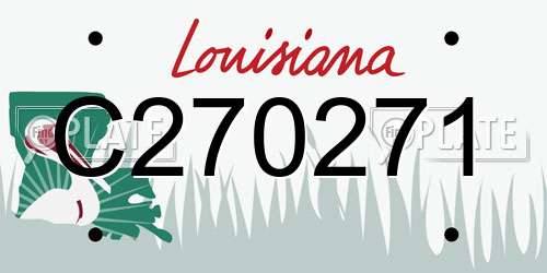 C270271 Louisiana License Plate