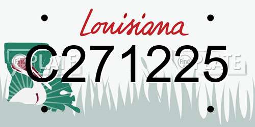 C271225 Louisiana License Plate