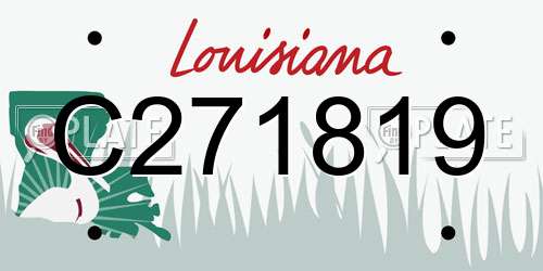 C271819 Louisiana License Plate