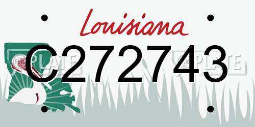 C272743 Louisiana License Plate