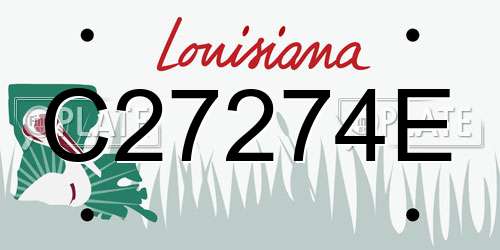 C27274E Louisiana License Plate