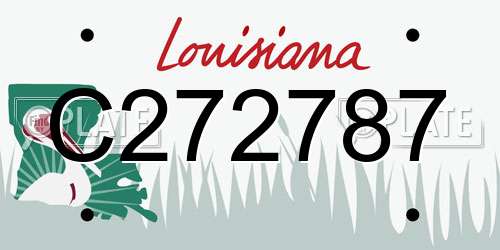 C272787 Louisiana License Plate