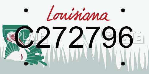 C272796 Louisiana License Plate