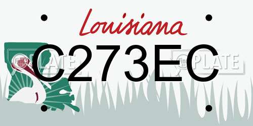 C273EC Louisiana License Plate