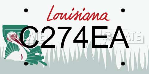 C274EA Louisiana License Plate