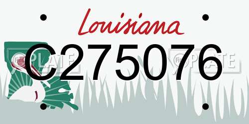 C275076 Louisiana License Plate
