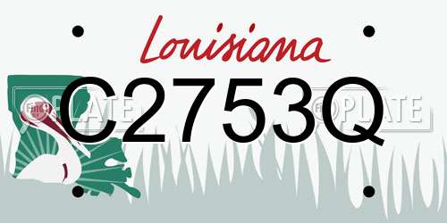 C2753Q Louisiana License Plate