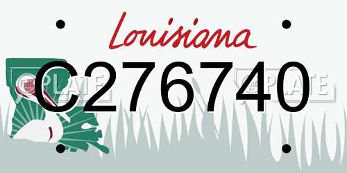 C276740 Louisiana License Plate