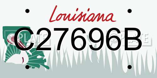 C27696B Louisiana License Plate