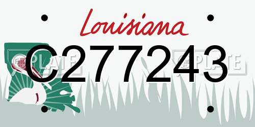 C277243 Louisiana License Plate