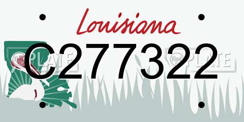 C277322 Louisiana License Plate