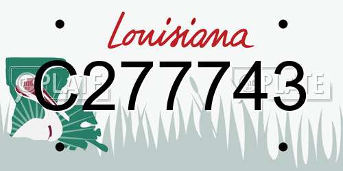 C277743 Louisiana License Plate