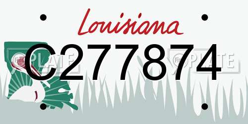 C277874 Louisiana License Plate