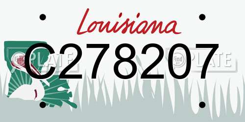 C278207 Louisiana License Plate