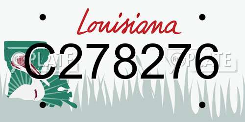 C278276 Louisiana License Plate