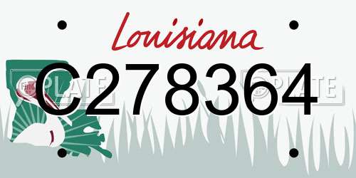 C278364 Louisiana License Plate
