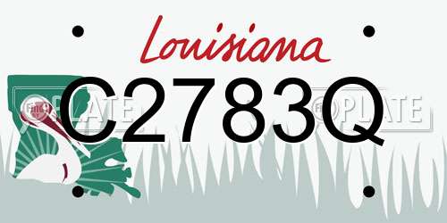C2783Q Louisiana License Plate
