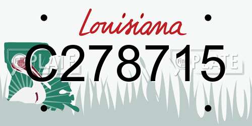 C278715 Louisiana License Plate