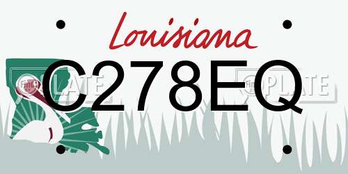 C278EQ Louisiana License Plate