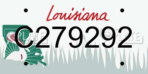 C279292 Louisiana License Plate
